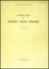 Problemi di scienza delle finanze. 1.