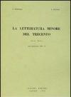 La letteratura minore del Trecento. Vol. 1