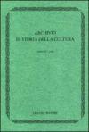 Archivio di storia della cultura (1998)