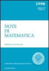 Note di matematica. 18.