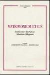 Matrimonium et ius. Studi in onore del Prof. Avv. Sebastiano Villeggiante. 2.