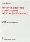 Proposte, interventi e osservazioni nel Concilio Vaticano II