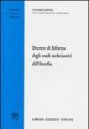 Decreto di riforma degli studi ecclesiastici di filosofia