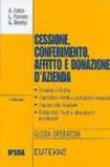 Cessione, conferimento, affitto e donazione d'azienda