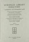 European library directory. A geographical and bibliographical guide