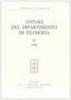Annali del Dipartimento di filosofia, Università di Firenze: 4