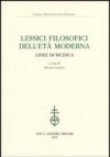 Lessici filosofici dell'età moderna. Linee di ricerca