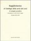 Supplemento al catalogo della serie dei conj di medaglie pontificie (rist. anast. 1884)