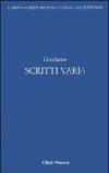 Scritti vari. 1.
