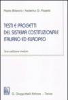 Testi e progetti del sistema costituzionale italiano ed europeo