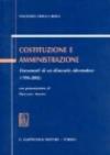 Costituzione e amministrazione. Documenti di un itinerario riformatore (1996-2002)