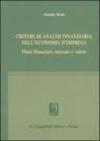 Criteri di analisi finanziaria nell'economia d'impresa. Flussi finanziari, mercato e valore