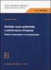 Variabile socio-ambientale e performance d'impresa. Profili di misurazione e di comunicazione