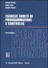 Esercizi svolti di programmazione e controllo