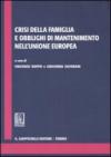 Crisi della famiglia e obblighi di mantenimento nell'Unione Europa