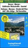 Bolzano, Merano, Strada del vino dell'Alto Adige, Val Sarentino 1:50.00. carta turistica per ciclisti ed escursionisti. Ediz. italiana e tedesca