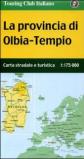 La provincia di Olbia-Tempio 1:175.000. Carta stradale e turistica