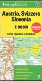 Austria, Svizzera, Slovenia 1:800.000. Carta stradale e turistica