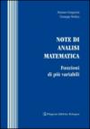 Note di analisi matematica. Funzioni di più variabili