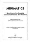 Minimat. Questionari di verifica sulle «conoscenze minime» di matematica: 3