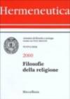 Hermeneutica. Annuario di filosofia e teologia (2000). Filosofia delle religioni