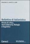 Bollettino di italianistica. Rivista di critica, storia letteraria, filologia e linguistica (2006)