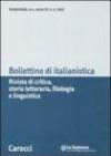 Bollettino di italianistica. Rivista di critica, storia letteraria, filologia e linguistica (2007)