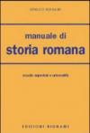 Manuale di storia romana. Per le Facoltà di lettere