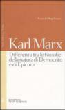 Differenza tra le filosofie della natura di Democrito e di Epicuro. Testo tedesco a fronte