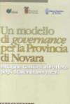 Un modello di governance per la provincia di Novara. Indagine Censis sulle attese degli stakeholders locali