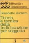 Teoria e tecnica della indicizzazione per soggetto