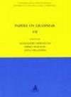 Papers on grammar: 7