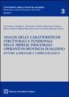 Analisi delle caratteristiche strutturali e funzionali delle imprese industriali operanti in provincia di Salerno settore alimentare e chimico-palstico
