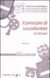 Il principio di sussidiarietà. 1.