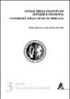 Annali della Facoltà di lettere e filosofia dell'Università degli Studi di Perugia. 2ª sezione di studi storico-antropologici (2004-2005)