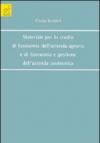 Materiale per lo studio di economia dell'azienda agraria e di economia e gestione dell'azienda zootecnica