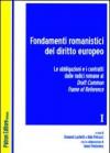 Fondamenti romanistici del diritto europeo: 1