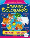 Imparo colorando in 4 lingue. Animali-Giochi