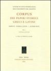 Corpus dei papiri storici greci e latini. Parte B. Storici latini. 1: Autori noti. Titus Livius