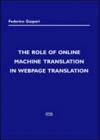 The role of online machine translation in Webpage translation