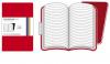 Set 2 taccuini Volant Moleskine a righe. Copertina rossa. Formato extra Small