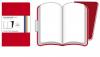 Set 2 taccuini Volant Moleskine a pagine bianche. Copertina rossa. Formato Extra Small