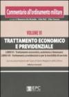 Commentario all'ordinamento militare. 6.Trattamento economico e previdenziale