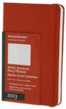Moleskine Agenda settimanale 12 mesi 2013 Pocket. Copertina rigida rossa.