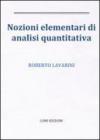 Nozioni elementari di analisi quantitativa