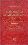 Commento ai nomi divini di Dionigi. 2.
