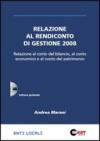 Relazione al rendiconto di gestione 2008. CD-ROM