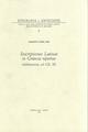 Inscriptiones Latinae in Graecia repertae. Additamenta ad CIL III