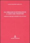 Gli obblighi di informazione a carico del venditore. Origini storiche e prospettive attuali