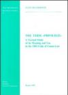 The term «Privilege». A textual study of its meaning and use in the 1983 code of canon law